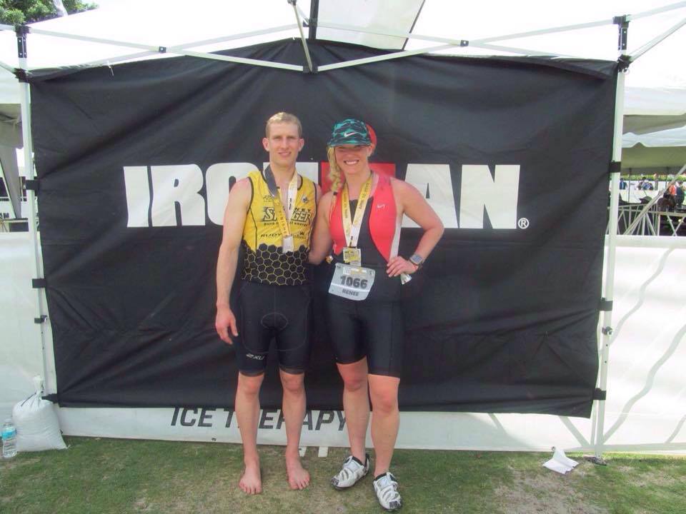 My brother and I when we finished Ironman Florida 70.3!